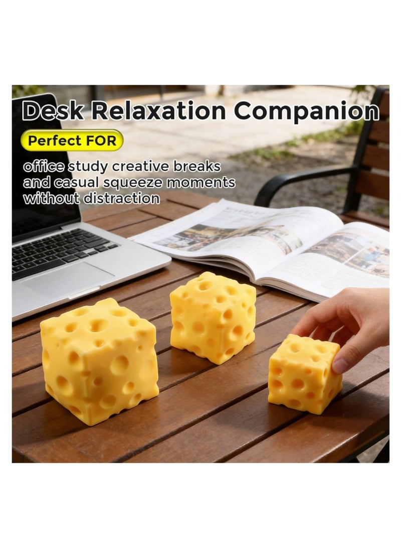 Cheese Squishy Toy Slow Rising Stress Relief Squeeze Toy Soft PU Foam Sensory Fidget Toy for Kids and Adults - Image 4