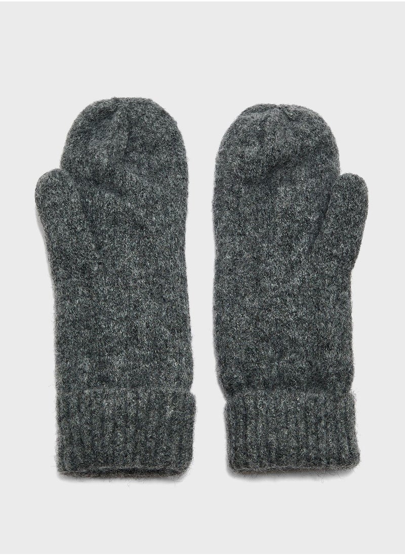 ONLY - Onlanna Cable Knit Mittens - Image 1