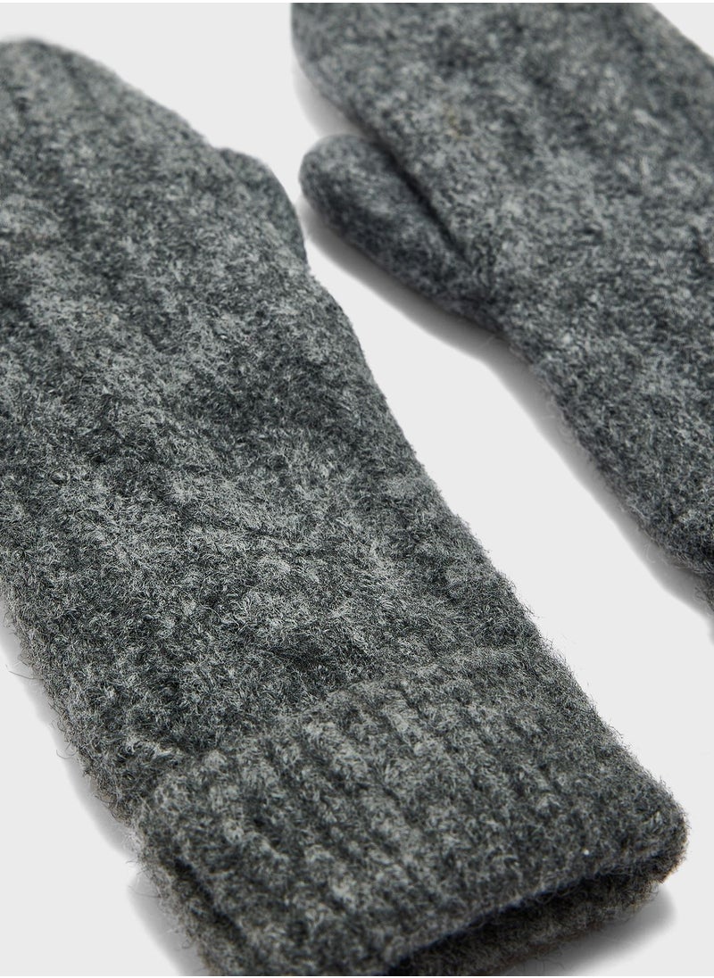 ONLY - Onlanna Cable Knit Mittens - Image 1