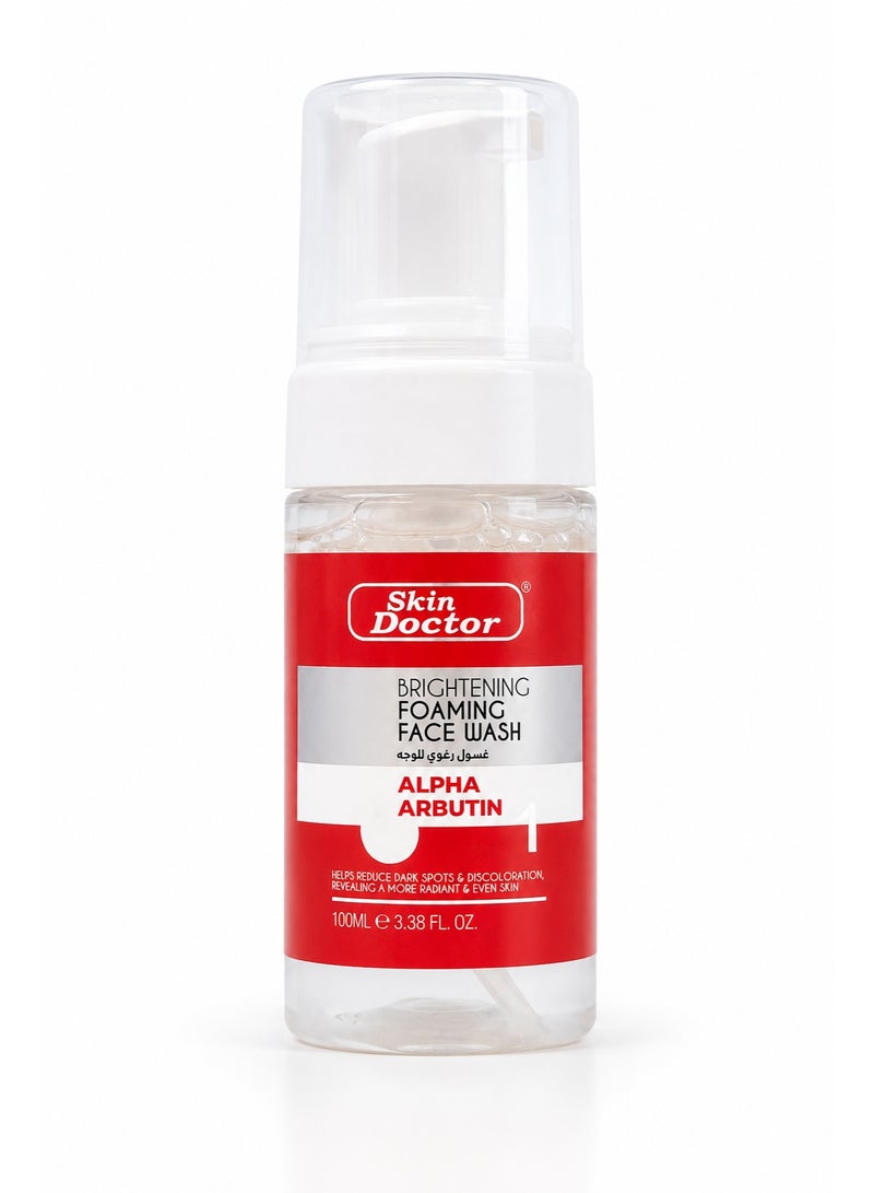 Skin Doctor Alpha Arbutin Brightening Foaming Face Wash, 100ml - Image 1