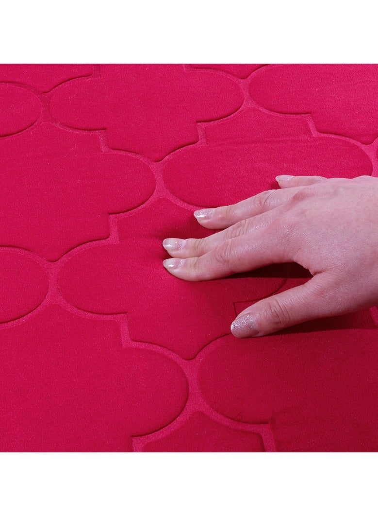 MOVE ON Velvet Premium prayer mat with bids Maroon color - Image 5