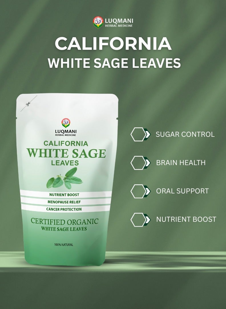 Luqmani Herbs California White Sage Leaves 100 Gm - Image 3