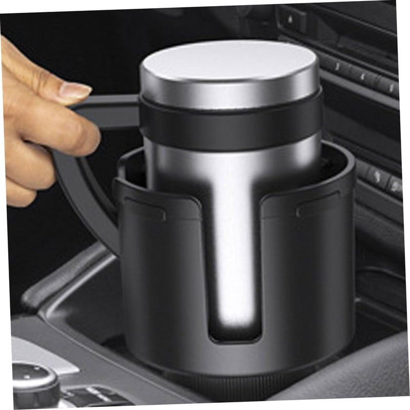 Universal Car Cup Holder Organizer Stand for Water Bottles and Beverages Black - Image 5