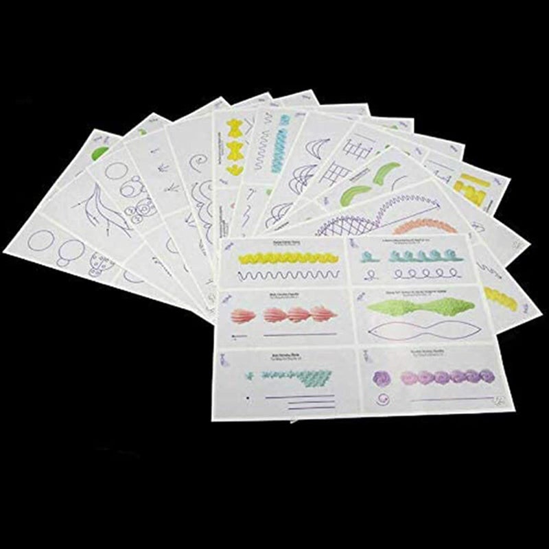 Unityown 12pcs Icing Piping Nozzles Practice Drawings Set  Unityown Cake Pastry Decorating Kit For Beginners  Piping Tips Set Gifts Without Board