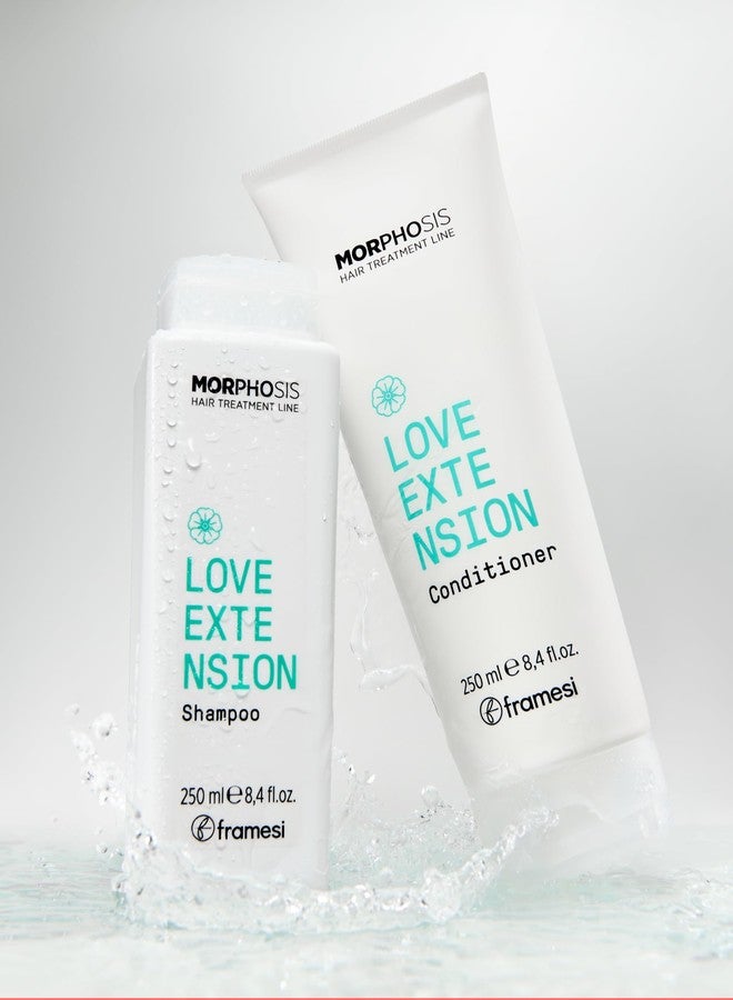 فراميسي بلسم FRAMESI Morphosis Love Extension، 250 مل، بلسم للشعر المستعار ووصلات الشعر، مكونات طبيعية، ينظف ويرطب بلطف، آمن على الشعر المصبوغ - Image 5