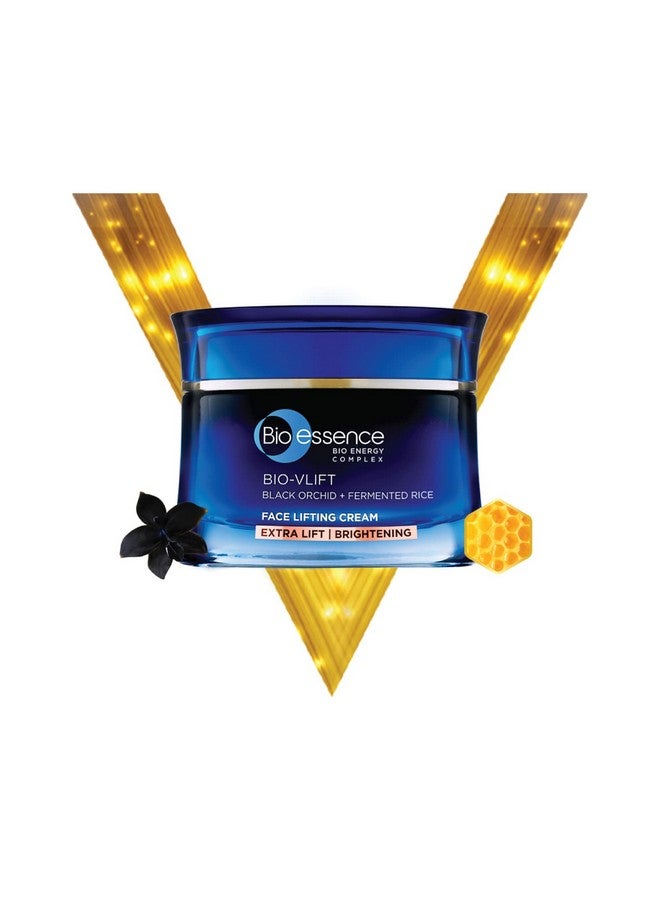 Bio Essence كريم شد الوجه بيوفيلفت من بيو إيسنس لشد الذقن المزدوجة وشد البشرة بحمض الهيالورونيك والأرز المخمر والنياسيناميد ومرطب للوجه للنساء مثالي لجميع أنواع البشرة ومضاد للشيخوخة 45 جرام - Image 1