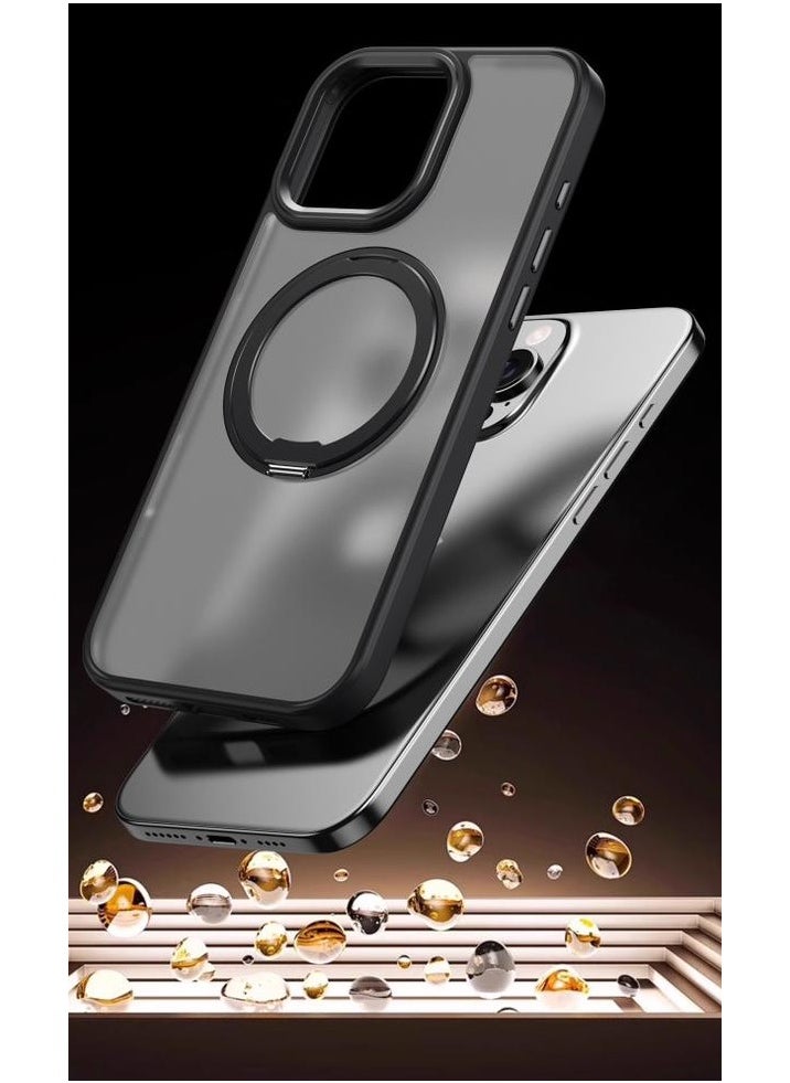 umbrella iPhone 14 Pro Max MagSafe Case with Magnetic Invisible Stand,【Full Shockproof Protection】Matte Back Phone Cover with Magnet Kickstand for Apple 14 Pro Max brouns  - Image 4