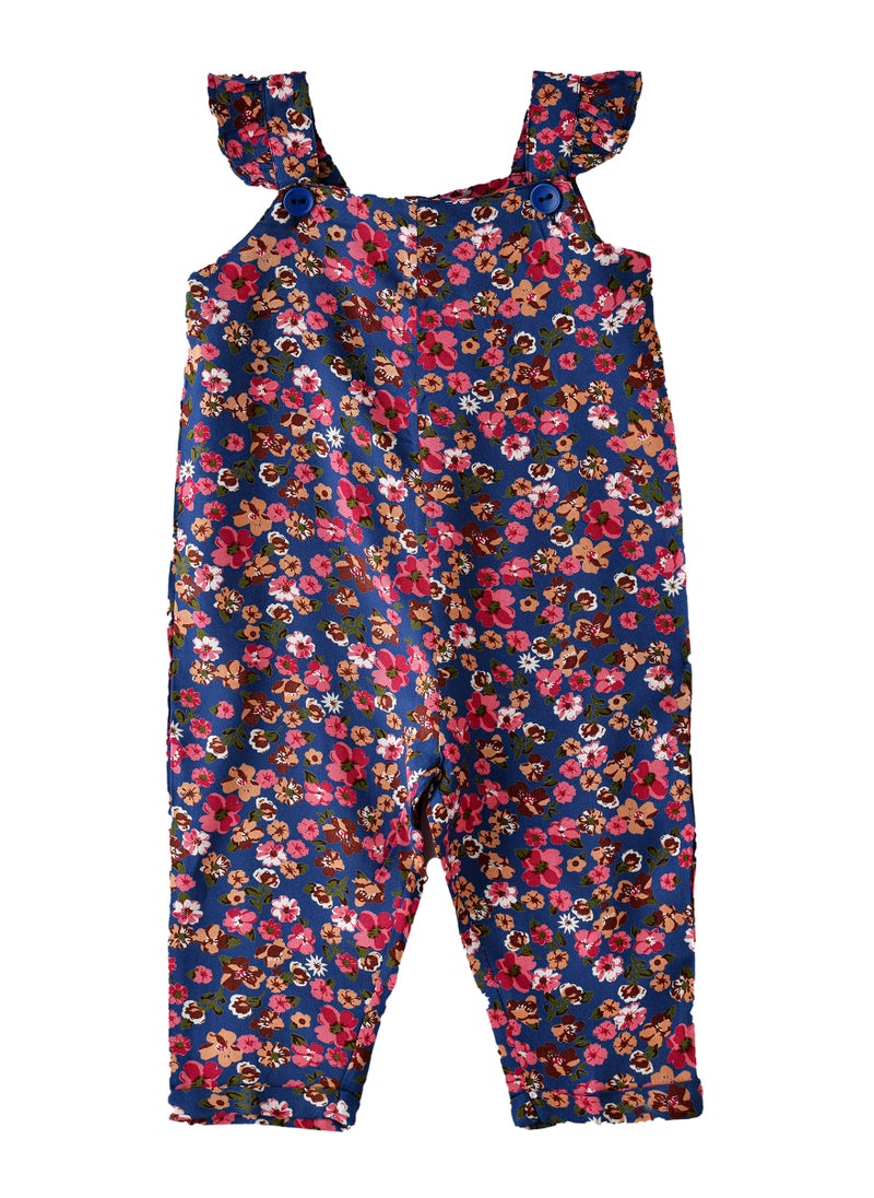 Jelliene Girls' Floral Print Overalls  - Image 1