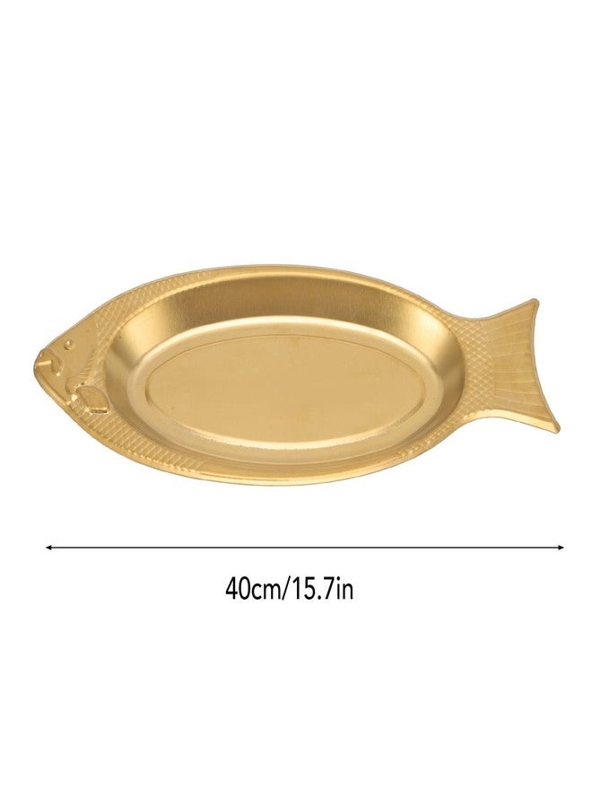 Fdit Serving Platter, Fish Shaped Stainless Steel Extremely Thick Fish Platter Dishes Serving Plate for Birthday Wedding Restaurants Home (M) - Image 4