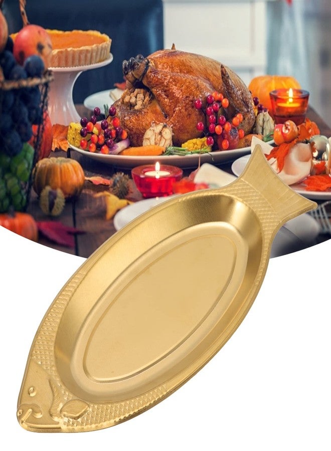 Fdit Serving Platter, Fish Shaped Stainless Steel Extremely Thick Fish Platter Dishes Serving Plate for Birthday Wedding Restaurants Home (M) - Image 2