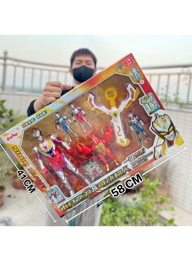Children's Genuine Chinese Superman Toy Shaper Doll OTE Monster Boy Gift Box Full Set Of Toys-Color: Superman 3 Pack + Calling Device 223 - Image 3