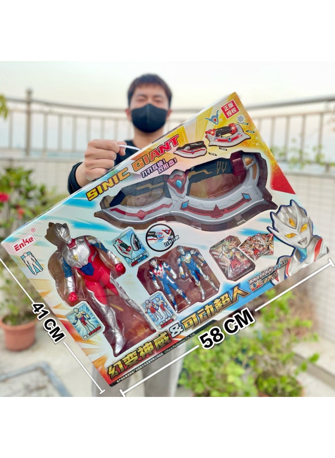 Children's Genuine Chinese Superman Toy Shaper Doll OTE Monster Boy Gift Box Full Set Of Toys-Color: Superman 3 Pack + Calling Device 223 - Image 2
