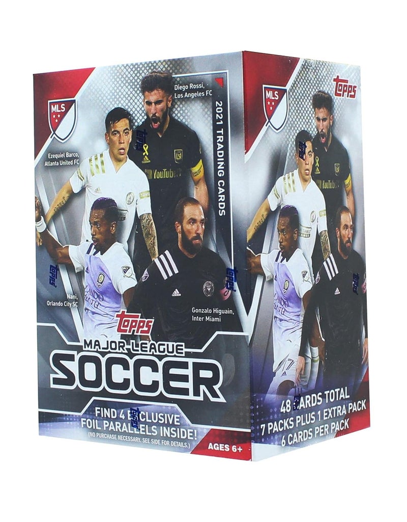 Topps 2021 Topps MLS Soccer Blaster Box of Packs with 4 Exclusive Foil Parallel Cards - Image 2