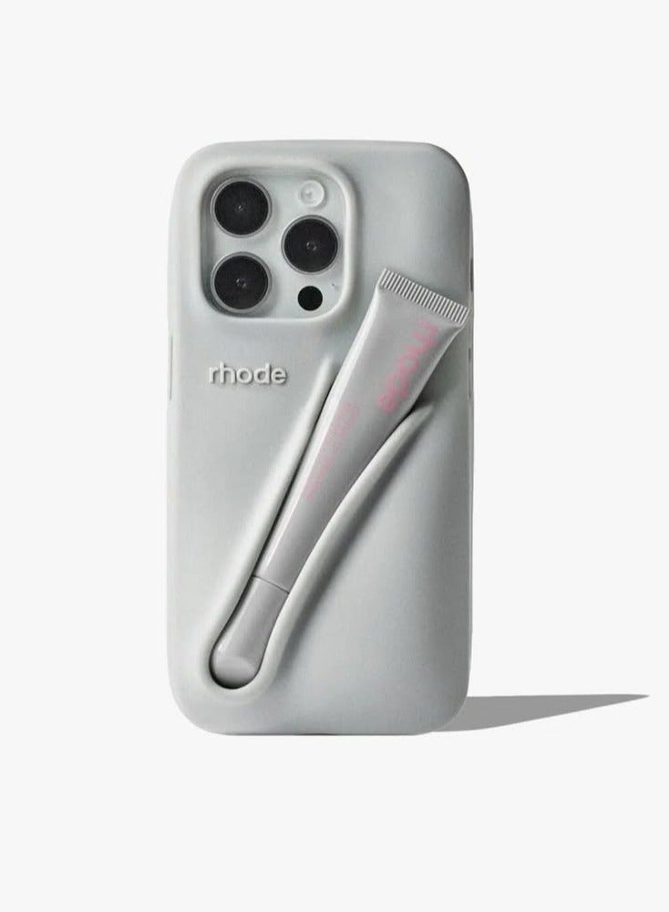 rhode Rhode Phone Case Combo for iPhone 16 Pro Max - Peptide Lip Gloss + Silicone Cover for iPhone 16 Pro Max (Salty Tan) with Tote Bag & Stickers - Gift Set for Girls/Women - Image 2