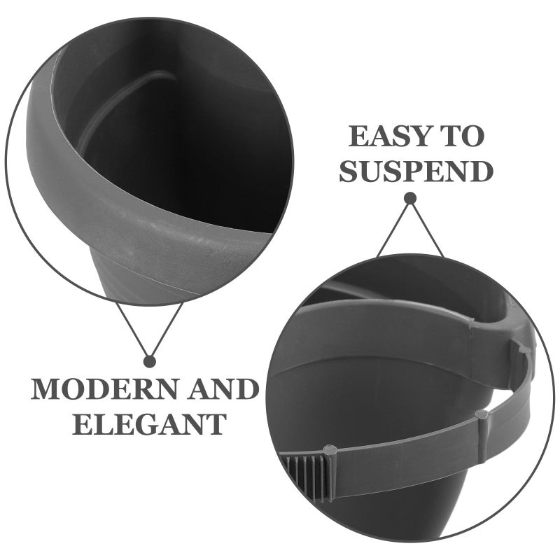 Creative Hanging Wall Planter Small Gray Plastic Water Tube for Indoor Outdoor Gardening - Image 4