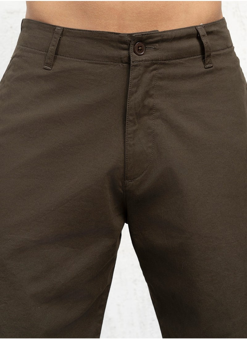 Hubberholme - Dark Olive Shorts For Men - Image 1