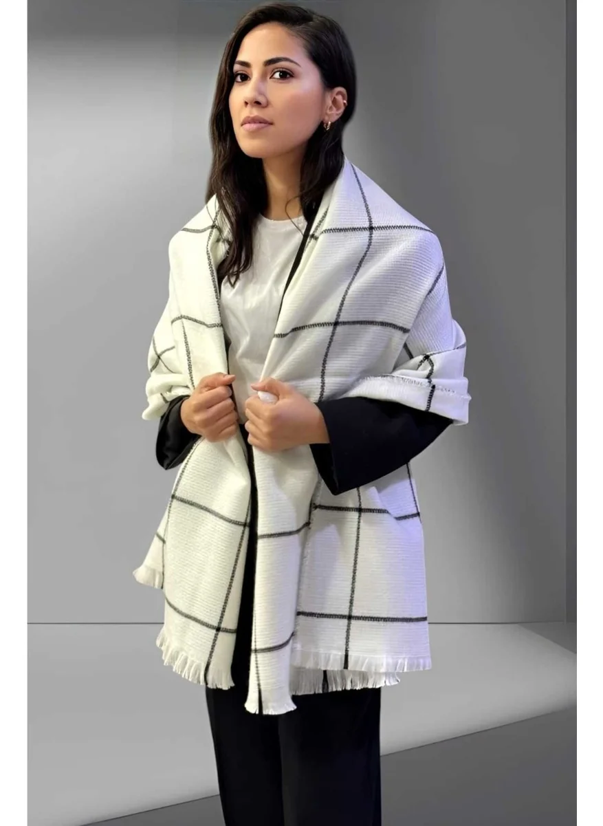 Tezzgelsin kadın Thin Striped Soft Textured Shoulder Shawl Scarf (70CM x 180CM)