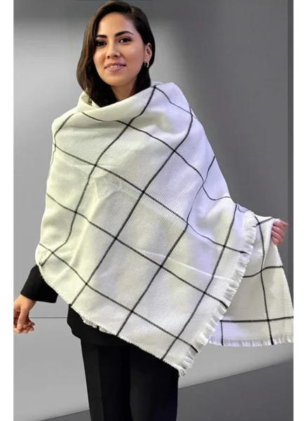 Tezzgelsin kadın Thin Striped Soft Textured Shoulder Shawl Scarf (70CM x 180CM)