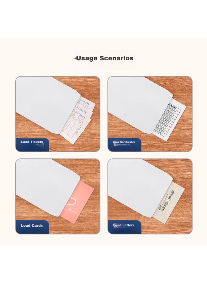 Simaa 10 A4 White Doent Folders Without Text, 324*229mm File Folders, Doent Protection Financial Receipt Storage, Invoice Payroll Folders, Office Supplies, 25087 - Image 4