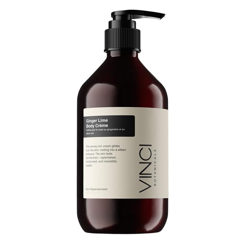 Vinci Botanicals كريم الجسم العطري من فينشي بوتانيكالز بالزنجبيل والليمون مرطب للجسم مع زيوت أساسية وزبدة ترطيب مكثف لجميع أنواع البشرة نباتي خالي من القسوة خالي من البارابين 500 جرام - Image 1