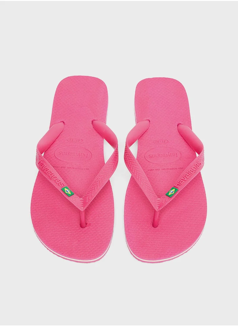 havaianas Brasil Logo Flip Flops