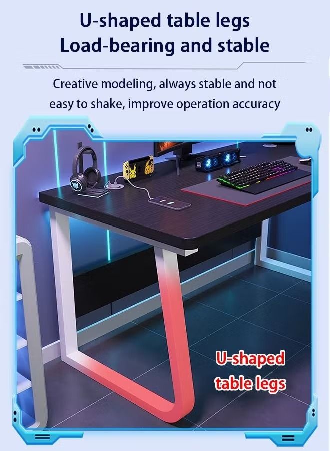 Arabest Gaming Desk, Computer Table with USB Charging Ports, Computer Desk for Home Office Gaming(120*75*60) - Image 2