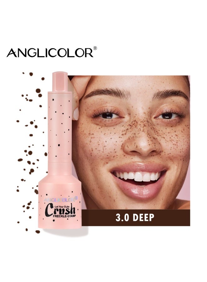Anglicolor Freckle Stamp Pen, Natural-Looking, Sweat-Proof, Quick-Drying, Waterproof, Long-Lasting, All-day Makeup effect (#3.0 DEEP) - Image 1