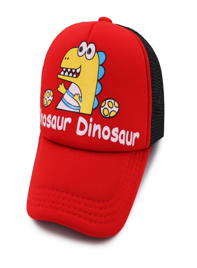 VRITRAZ Stylish and Comfortable Summer Kids Cap with Cartoon and Dinosaur Print - UV Protection | for Outdoor Play for 6 to 14 Years Girls and Boys - Image 1