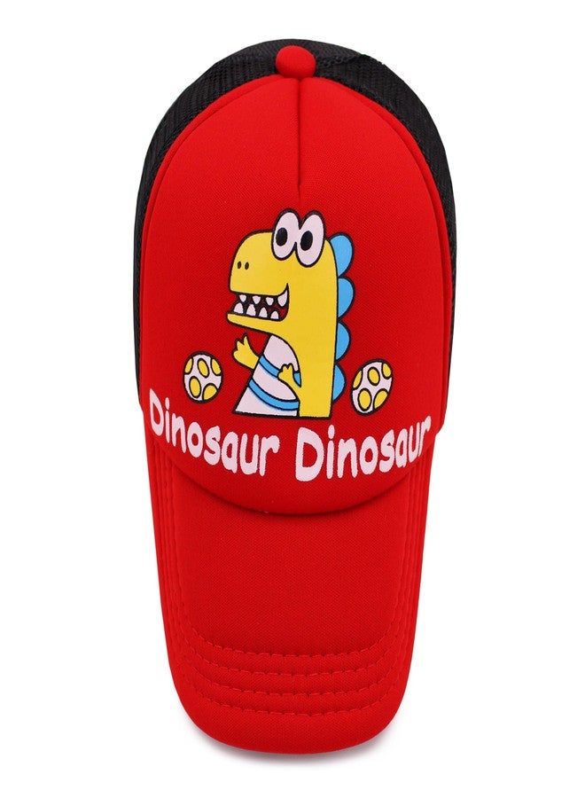 VRITRAZ Stylish and Comfortable Summer Kids Cap with Cartoon and Dinosaur Print - UV Protection | for Outdoor Play for 6 to 14 Years Girls and Boys - Image 4