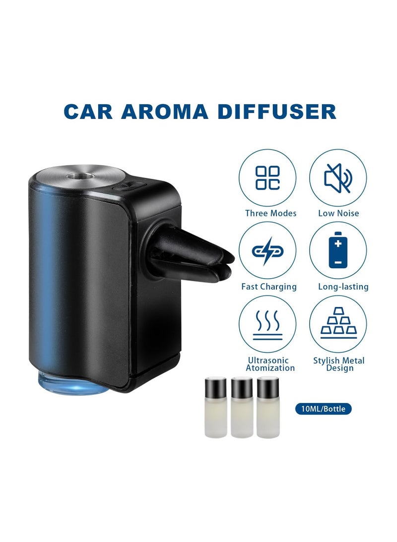 OHAHO Intelligent Car Air Freshener Diffuser 3 Adjustable Modes Adjustable Aroma Diffuser Rechargeable Intelligent Car Aroma Diffuser with 3 Exclusive 10ml Fragrances Auto On/Off Air Diffuser for Car - Image 2