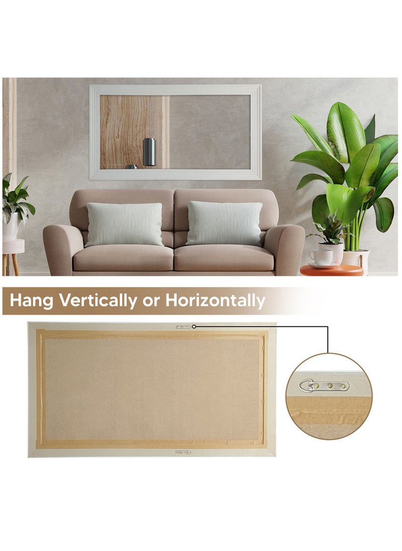 Decorhills Stand Mirror with Thin Frame – Full-Length 60x120cm, HD Glass, Versatile Standing or Wall-Mounted, Elegant Arched Design, Ideal for Bedroom, Living Room, Modern Home Décor Durable PVC, White Frame - Image 2