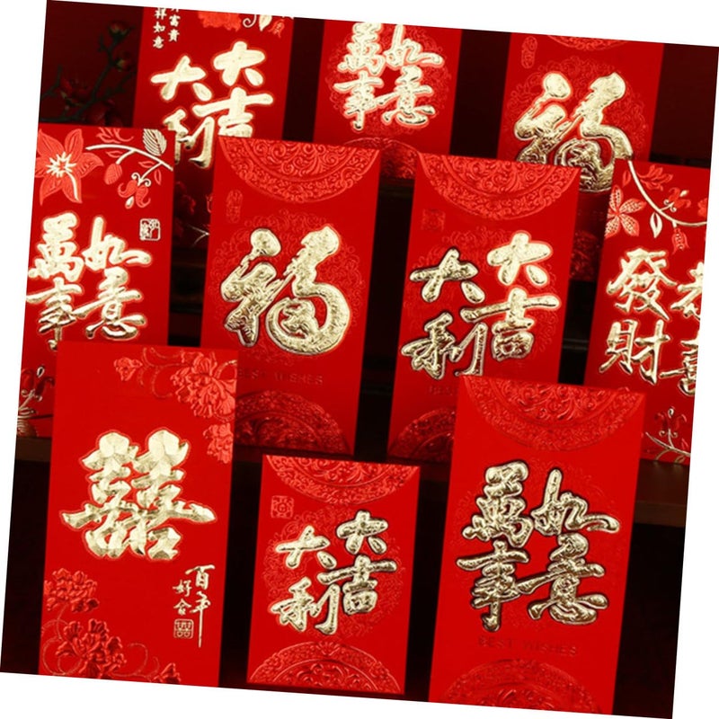 Red Envelopes 20pcs Dual Color Chinese New Year Money Packets for Wedding Birthday and Special Occasions - Image 4