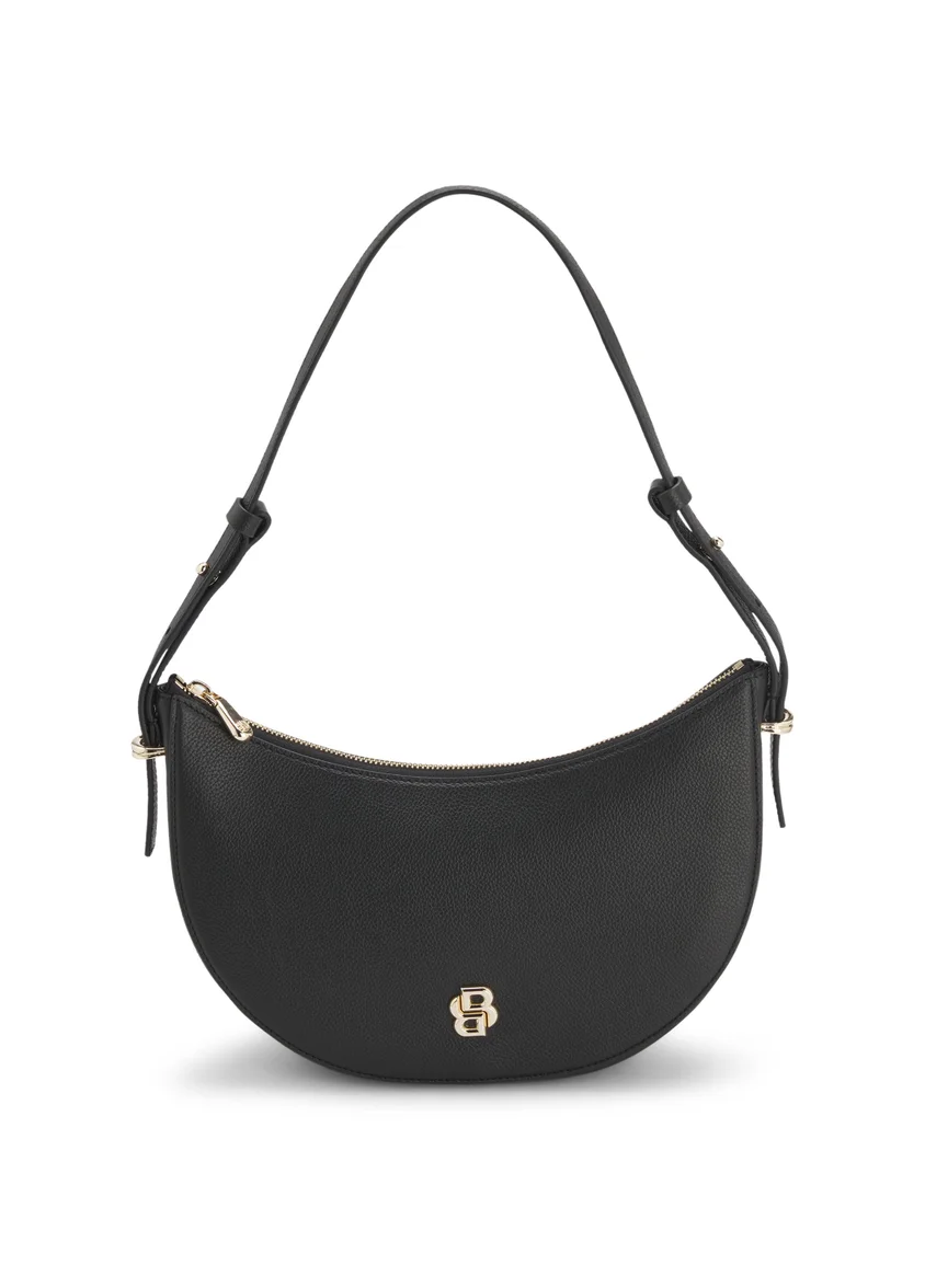 BOSS Leather crossbody bag with Double B monogram