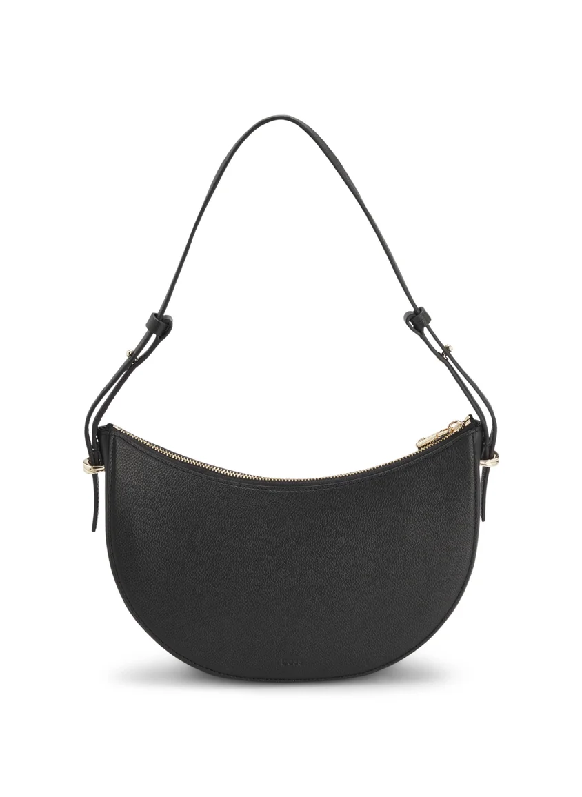 BOSS Leather crossbody bag with Double B monogram