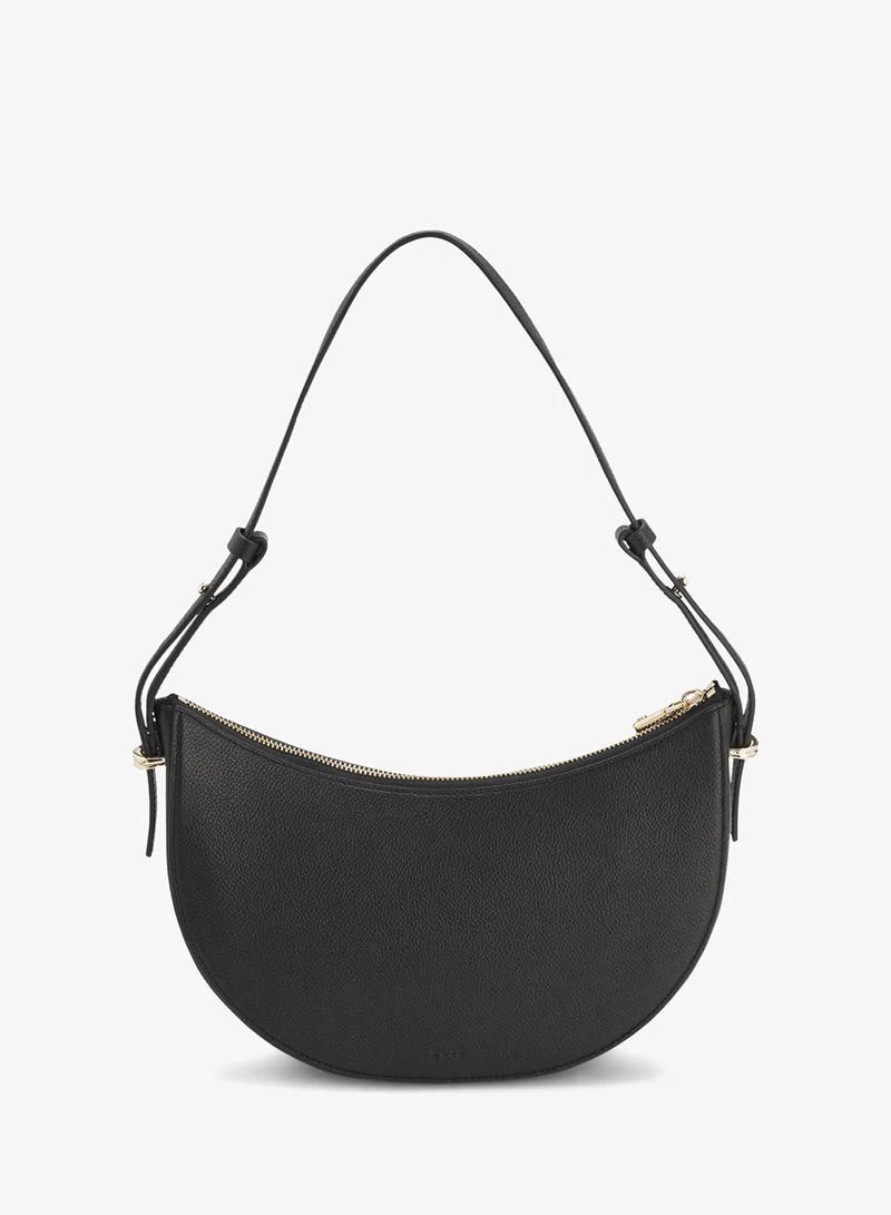 BOSS Leather shoulder bag with Double B monogram