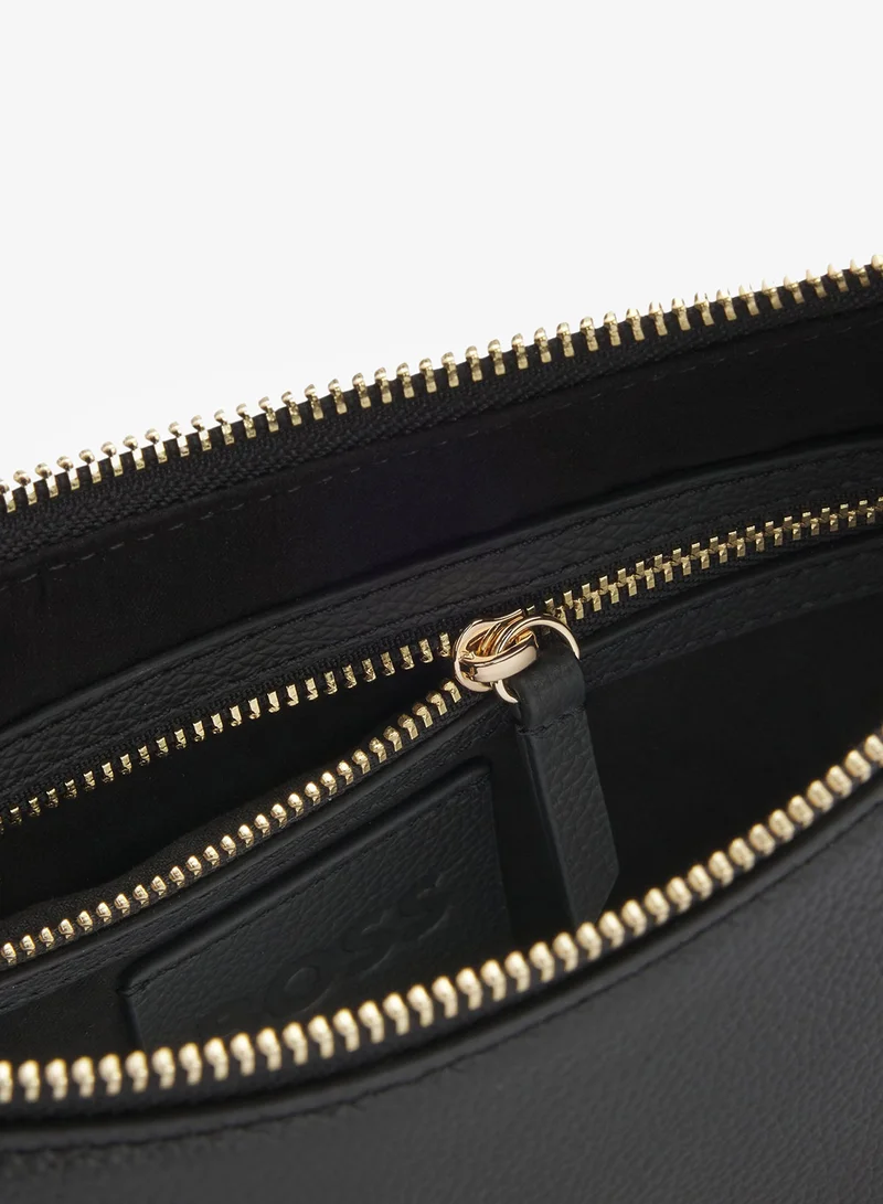 BOSS Black Leather shoulder bag with Double B monogram for Women | Best Price UAE