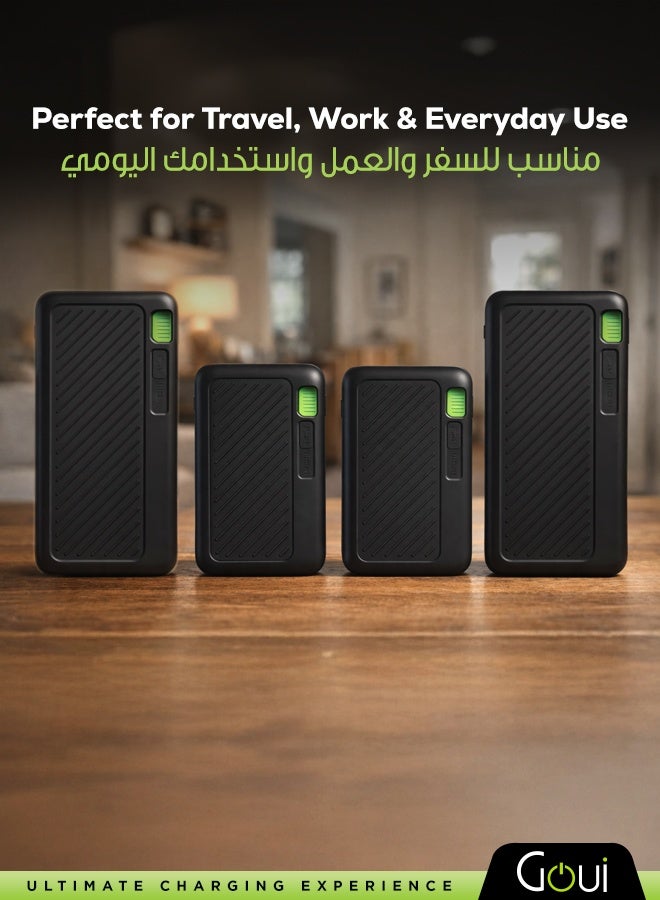 جوي بكج العودة للمدارس يحتوي على باور بانك سينقي (عدد 2 بسعة 20,000 ملي أمبير + عدد 2 بسعة 10,000 ملي أمبير) | شواحن متنقلة عالية السعة | ثلاثي المخارج (منفذان Type-C + منفذ USB-A) | تصميم مدمج و صغير الحجم يدعم الشحن المتزامن للهواتف الذكية و الأجهزة اللوحية وأجهزة الألعاب و سماعات البلوتوث و المزيد | تصميم مناسب للسفر لتوفير الطاقة أثناء التنقل 10000 mAh - Image 3