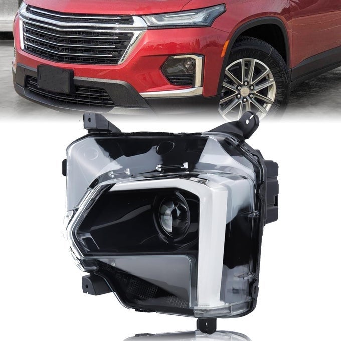 Left Driver Side Led Headlight Compatible For 2022 2023 Chevy Traverse Head Lamp Without Led Drl 85596373 Gm2502525