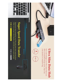 ATOZS ATOZS USB HUB 4-Port 3.0 Hub, Ultra-Slim Data USB Hub with 10MM Extended Cable , for MacBook, Mac Pro, Mac mini, iMac, Surface Pro, Windows ,vista,7/8/9/10/ XPS, PC, Flash Drive, Mobile HDD  - Image 4