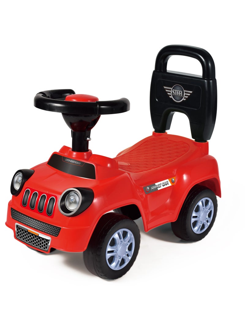 كونكسينج سيارة اطفال ركوب بالدف تحتوي على بوق بالمقود ومسند للظهر - Image 1