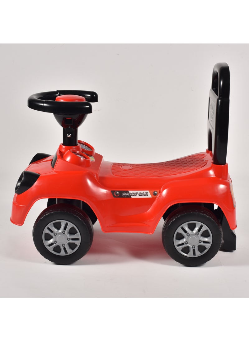 كونكسينج سيارة اطفال ركوب بالدف تحتوي على بوق بالمقود ومسند للظهر - Image 3