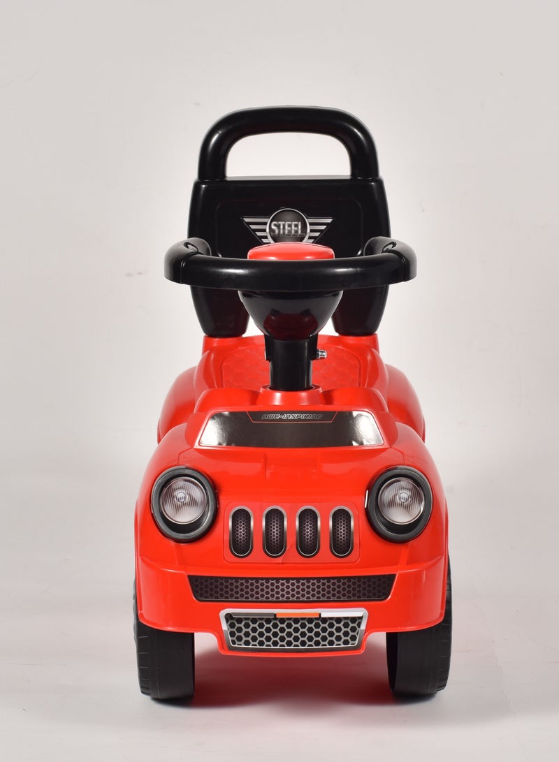 كونكسينج سيارة اطفال ركوب بالدف تحتوي على بوق بالمقود ومسند للظهر - Image 4