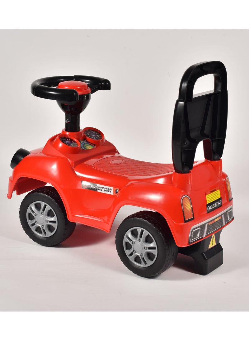 كونكسينج سيارة اطفال ركوب بالدف تحتوي على بوق بالمقود ومسند للظهر - Image 2