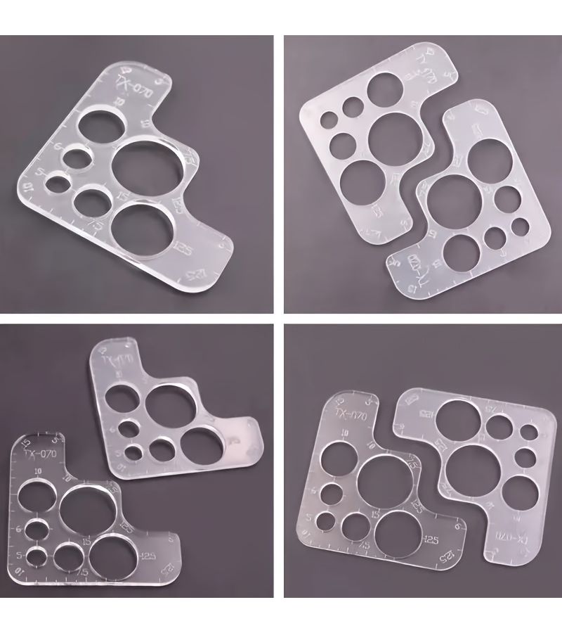 1pc Transparent Acrylic Leatherworking Compass For Precise Stitching Sewing Rounded Corners Handmade Items Daily Use - Image 5