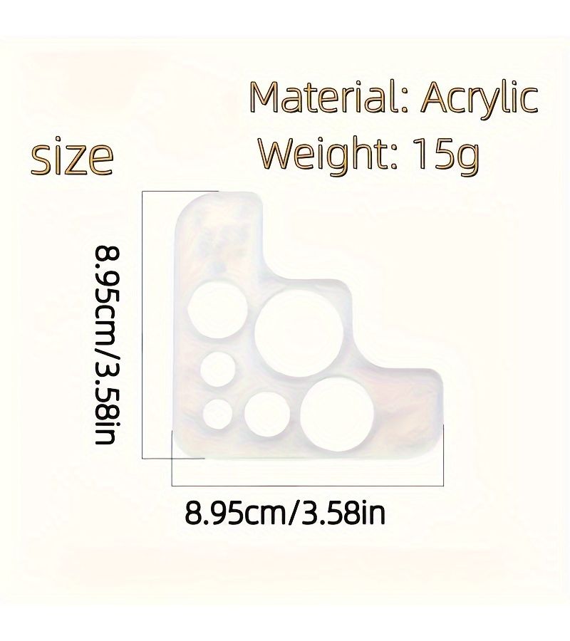 1pc Transparent Acrylic Leatherworking Compass For Precise Stitching Sewing Rounded Corners Handmade Items Daily Use - Image 2