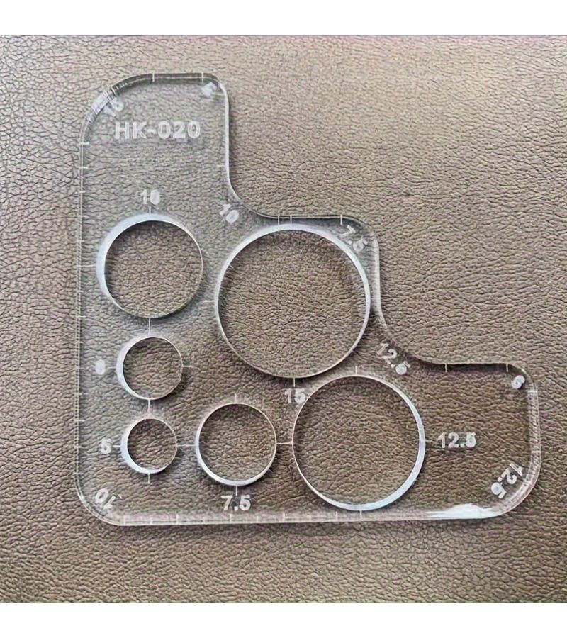 1pc Transparent Acrylic Leatherworking Compass For Precise Stitching Sewing Rounded Corners Handmade Items Daily Use - Image 1
