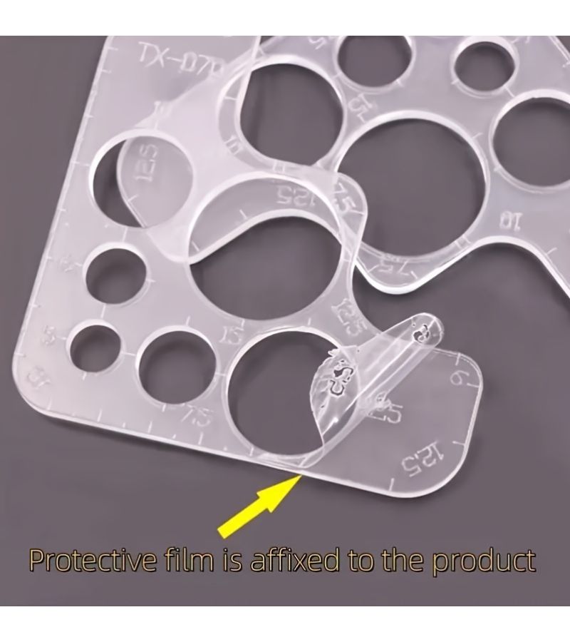 1pc Transparent Acrylic Leatherworking Compass For Precise Stitching Sewing Rounded Corners Handmade Items Daily Use - Image 3