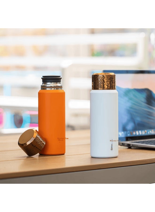 Mendashi Md500t Longsheng Steeping Tea Cup Persimmon Orange Outdoor Travel Insulated Cup - Image 2