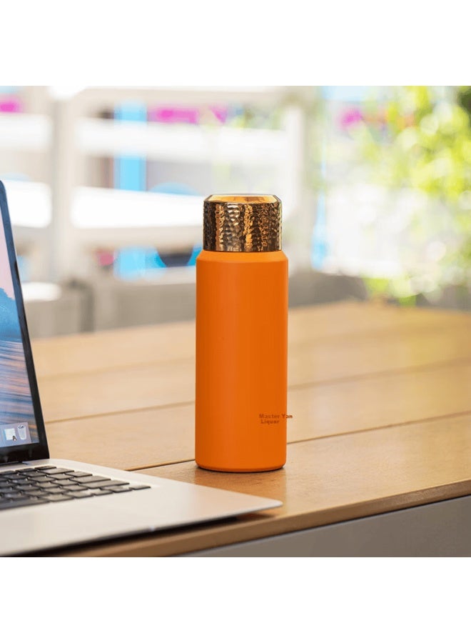 Mendashi Md500t Longsheng Steeping Tea Cup Persimmon Orange Outdoor Travel Insulated Cup - Image 1