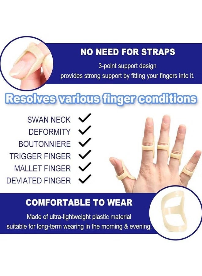 Oval Finger Splint 14pcs, Sizes 1-14, Mallet Finger Splint Trigger Finger Splint for Thumb Middle Ring Index Pinky, Straighten Crooked Fingers Mallet Finger Protcet Trigger Finger Limit Hypermobility - Image 2